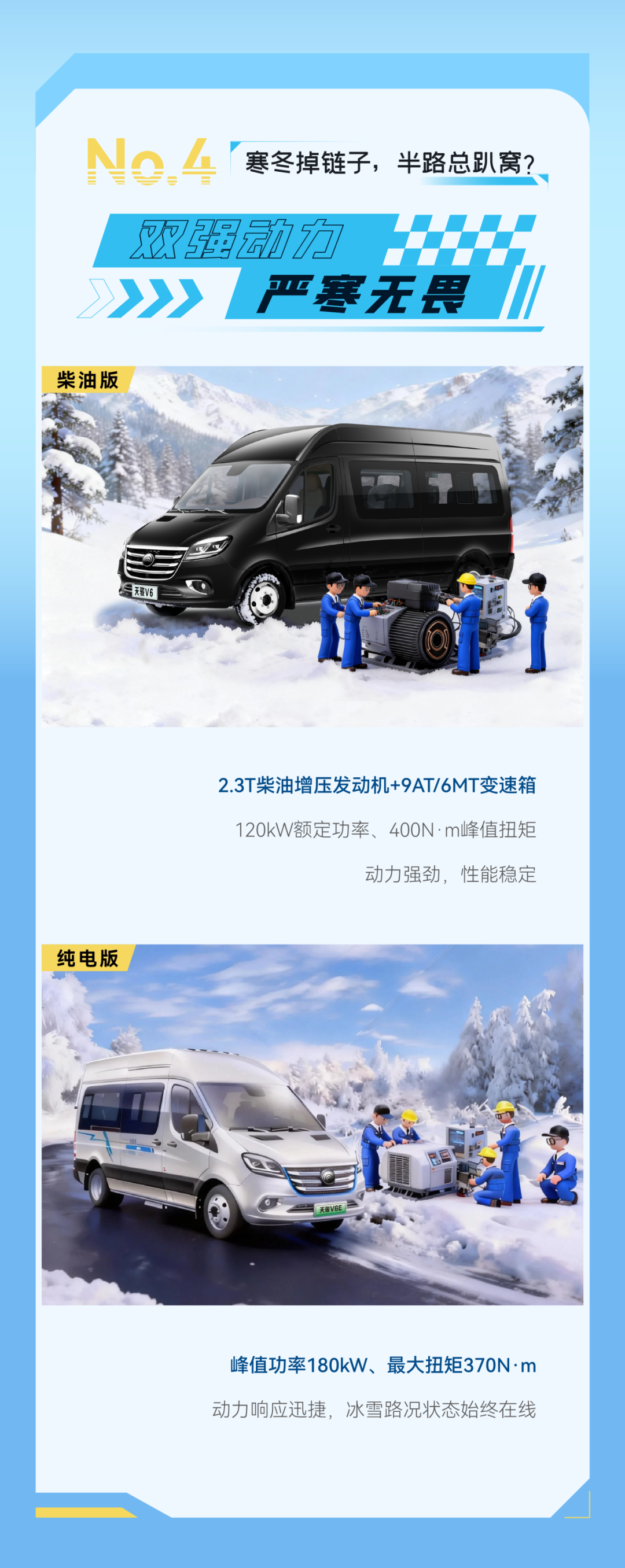 燃油/纯电双倍底气，，，，，，，letou国际米兰官网天骏实力护航冬季运营